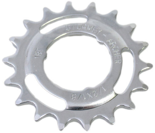 Tandwiel Sturmey Archer 18T - 1 8 doorgezet - chroom