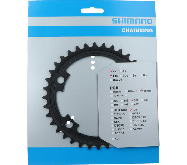 Kettingblad 36T Shimano 105 FC-R7000 - zwart