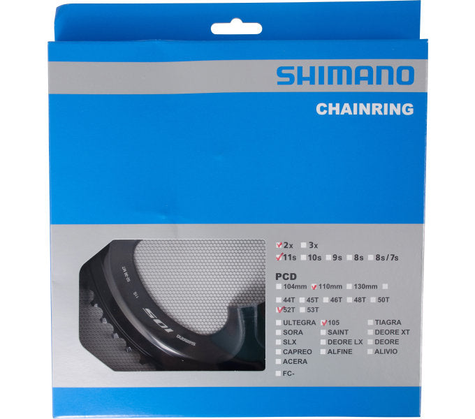 Kettingblad 52T Shimano 105 FC-R7000 - zwart