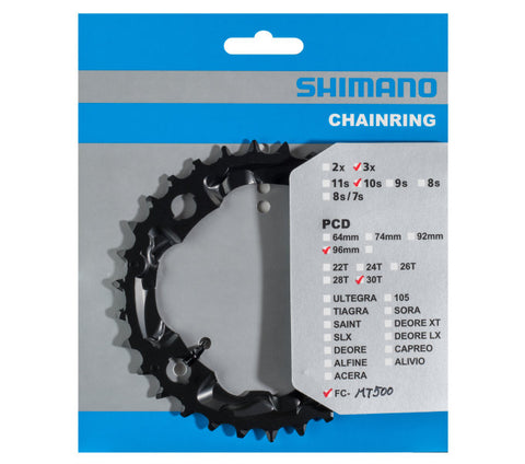 Plateau 30 dents Shimano FC-MT500 FC-M523 (AN) 10 vitesses - noir