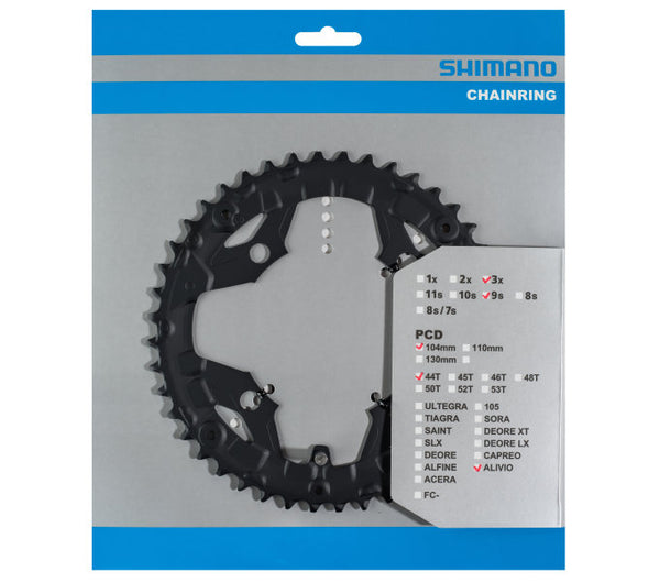 Plateau 44 dents Shimano Alivio FC-T4060 9 vitesses - noir