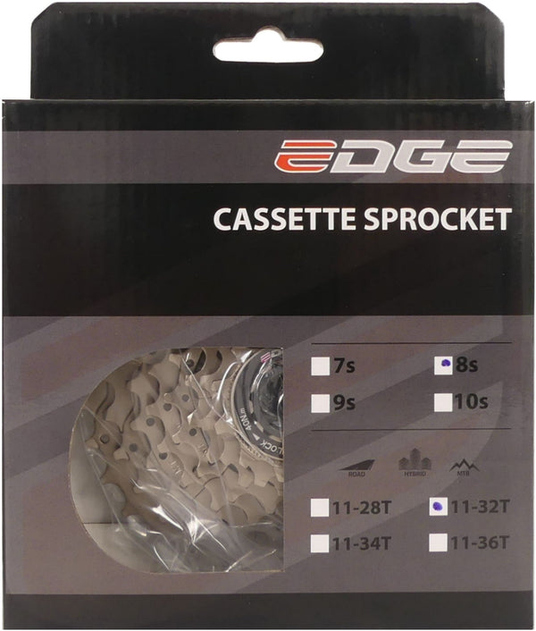 Cassette 8 speed Edge CS-M5008 11-32T - zilver