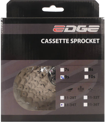 Cassette 9 speed Edge CS-M5009 11-34T - zilver