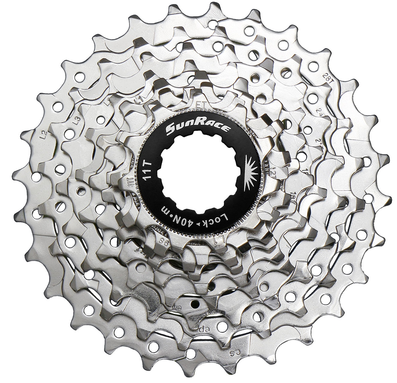 SunRace Cassette 9 speed CSR91 12-25T - zilver