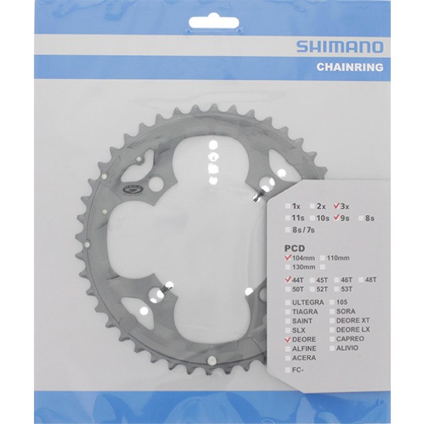 Plateau 44T Shimano Deore FC-M590 protège-chaîne - argent