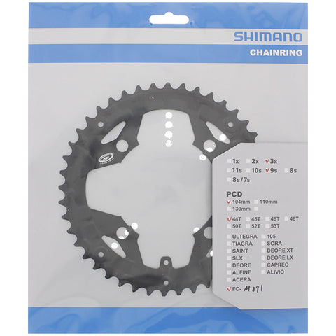 Shimano y1me98050 acera fc-m391 plateau 44t noir