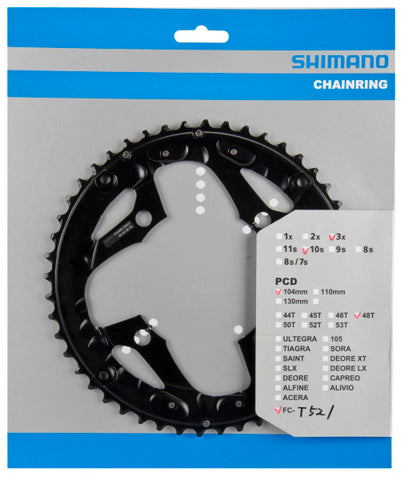 Kettingblad 48T Shimano FC-T521 Non Series - kettingrand  - zwart