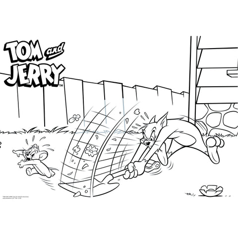Tom Jerry Kleurplaten met Stencil en Stickervel