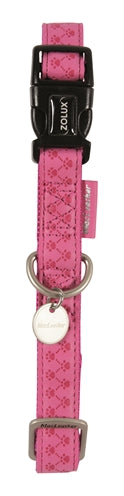 Macleather halsband roze