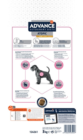 Advance veterinary diet dog atopic gevoelige huid graanvrij derma