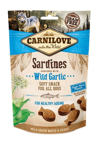 Carnilove soft snack sardines wilde knoflook