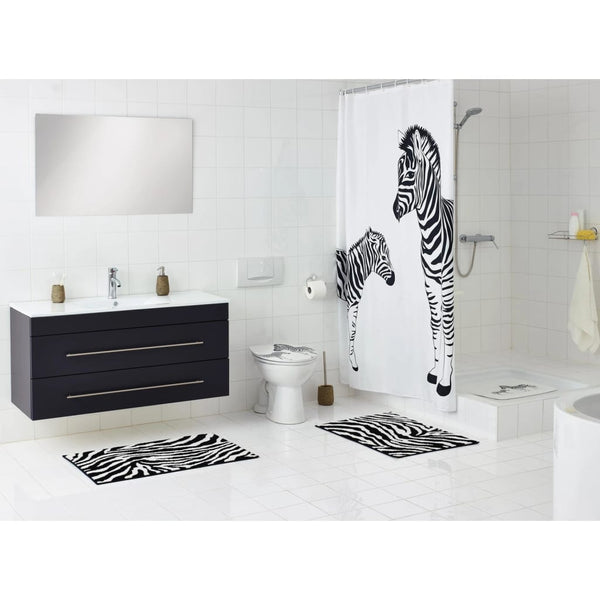 RIDDER RIDDER Douchemat Zebra 54x54 cm wit en zwart