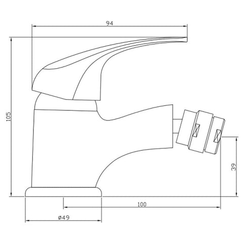 SCHÜTTE SCHÜTTE Bidetmengkraan ATHOS PLUS chroomkleurig