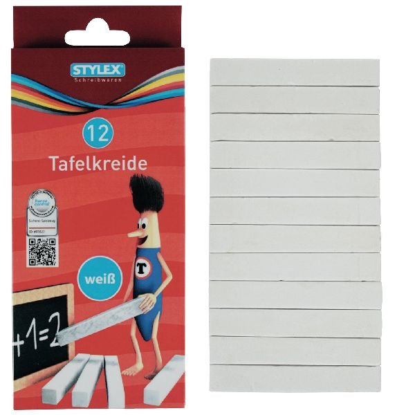 Stylex Stylex Bordkrijt Wit 10stuks