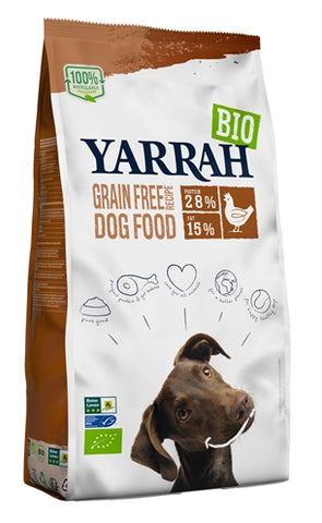 Yarrah dog biologische brokken graanvrij kip vis