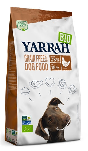 Yarrah dog biologische brokken graanvrij kip vis