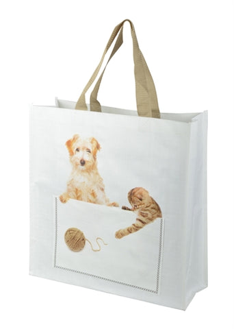 Shoppingbag kiekeboe hond kat assorti