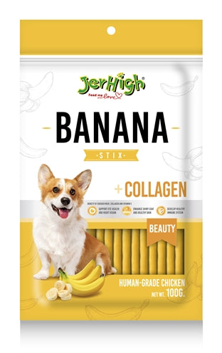 Jerhigh banana stix met kip en collageen