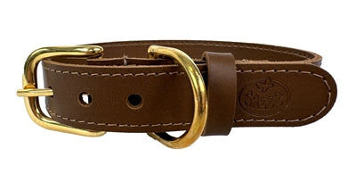 Sazzz halsband hond braveheart classic leer zadel bruin