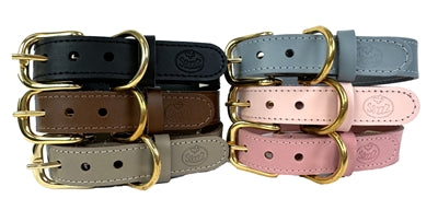 Sazzz halsband hond braveheart classic leer lichtblauw