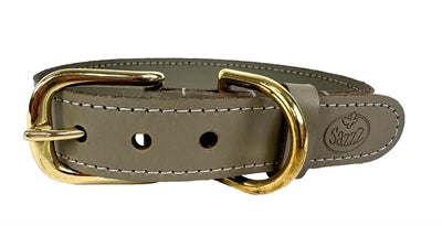 Sazzz halsband hond braveheart classic leer taupe