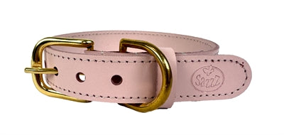 Sazzz halsband hond braveheart classic leer lichtroze