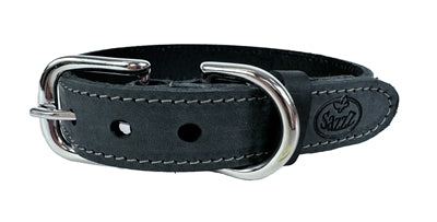 Sazzz halsband hond nomad vintage leer antraciet