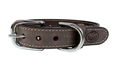 Sazzz halsband hond nomad vintage leer bruin