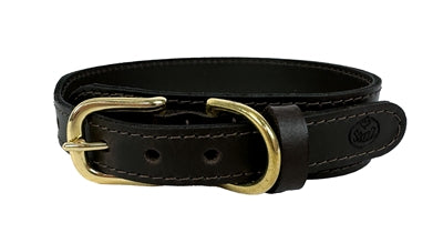 Sazzz halsband hond pioneer classic leer donkerbruin