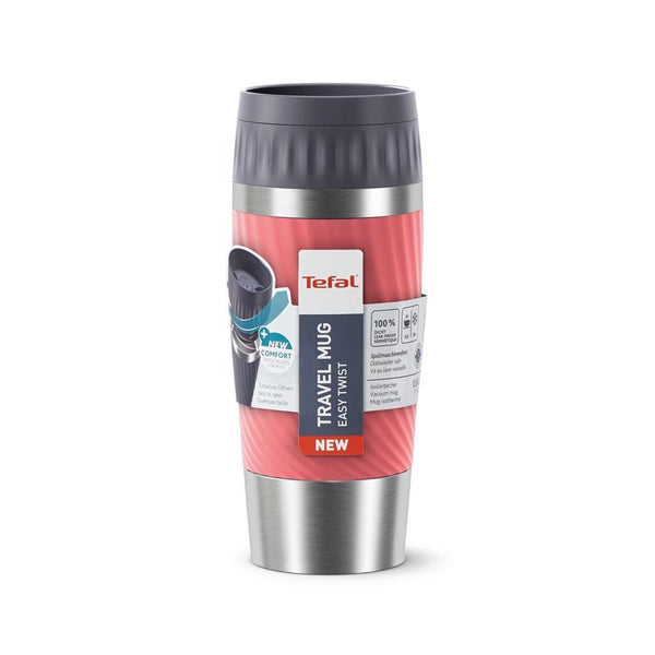 Tefal Tefal Travel Mug Easytwist Isoleerbeker 0.36L Koraalrood