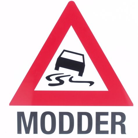 Bord slipgevaar modder