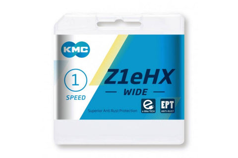 Chaîne KMC Z1eHX EPT large 1 2x1 8, 9.2mm, 112L monovitesse, anti rouille