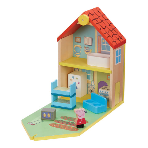 Houten Poppenhuis Peppa Pig met Accessoires