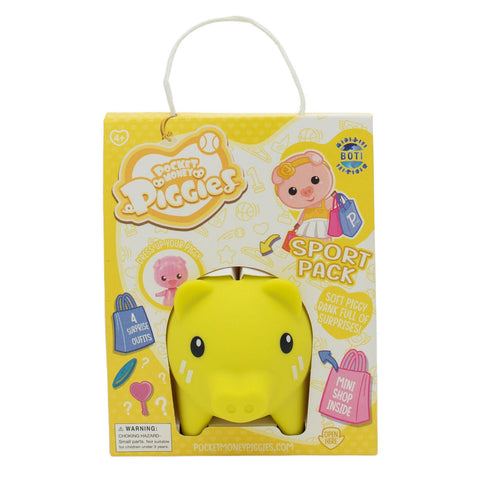 Pockey Money Piggies Speelfiguur met Spaarpot  -  Sports Pack