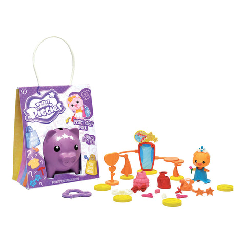 Pockey Money Piggies Speelfiguur met Spaarpot - Prom Party Pack