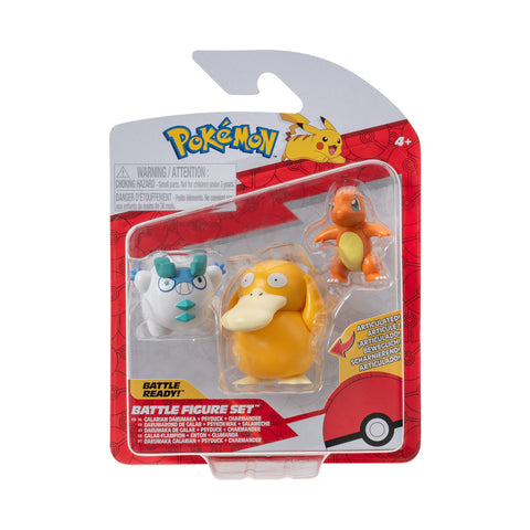 Pokémon Batte Figuur Set - Charmander, Galarian, Darumaka, 3st.