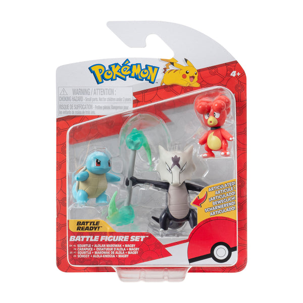 Pokémon Batte Figuur Set - Magby, Alolan, Marow, 3st.