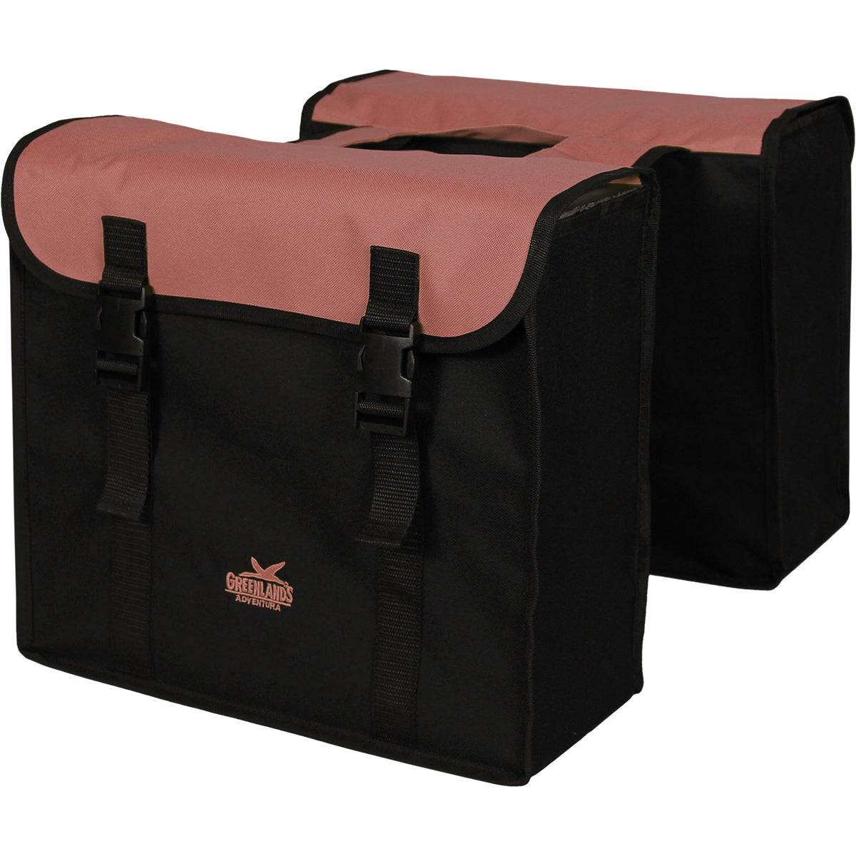 Sacoche double Greenlands 34 litres 37 x 33 x 14 cm (2x) - noir corail rouge