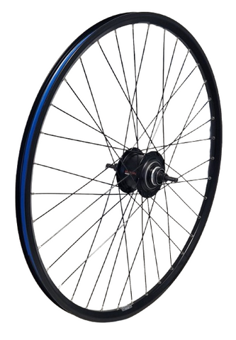 Kgz achterwiel 28inch (622) velg zw spaak zw nexus7 centerlock zwart