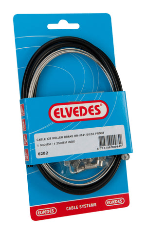 Rollerbrake kabelkit Elvedes BR-IM41 50 53 1000mm 1250mm RVS - zwart (op kaart)