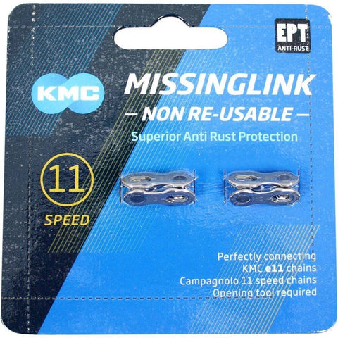 chaîne à maillons Missing Link acier 11S argent 2 pièces