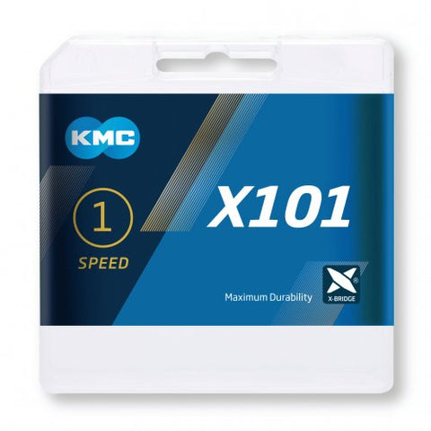 Chaîne KMC 1 2-1 8 112L X101 monovitesse argent