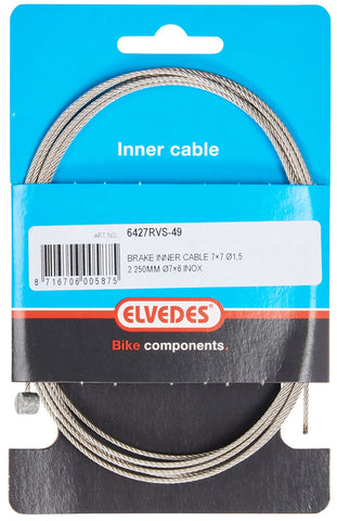 Elvedes Rem binnenkabel 2250mm T-nippel 6427RVS-49