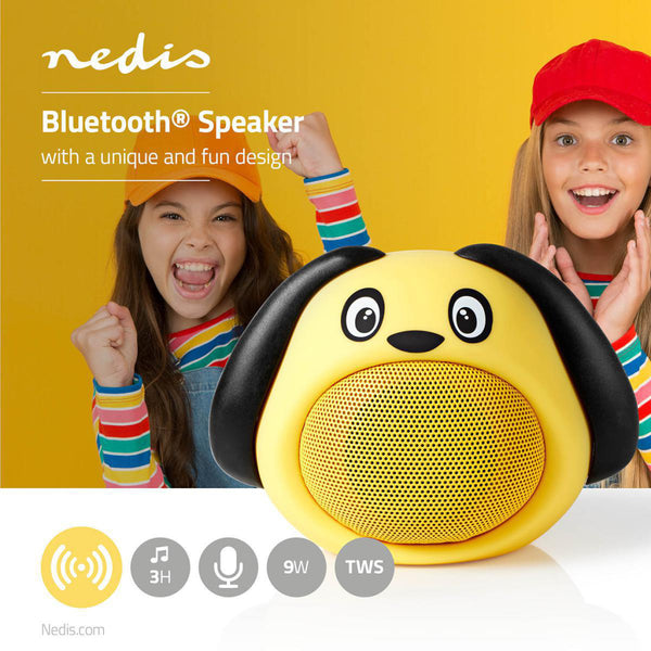 Nedis SPBT4110YW Animaticks Bluetooth Speaker 3 Uur Speeltijd Handsfree Bellen Dusty Dog