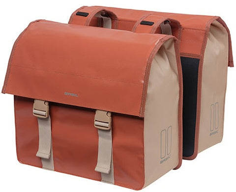 Basil Urban Load double sacoche 48-53L terre rouge rose