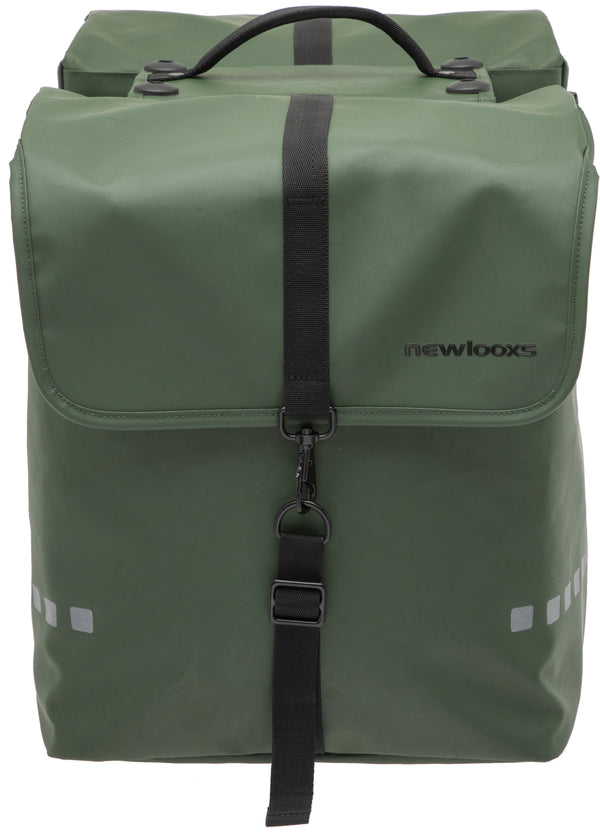 New Looxs Odense Double 39L RackTime dub tas afneem groen