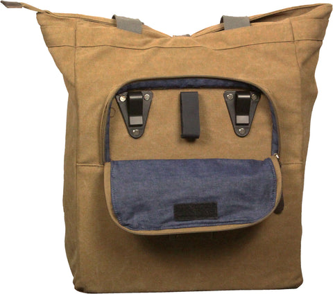 Fietstas Greenlands Canvas Shopper 20 liter 42 x 34 x 14 cm - camel bruin