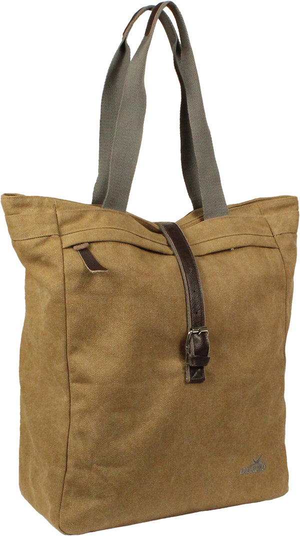 Fietstas Greenlands Canvas Shopper 20 liter 42 x 34 x 14 cm - camel bruin