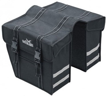 Dubbele fietstas Greenlands Black Line Double 40 liter 36 x 32 x 18 cm (2x) - zwart