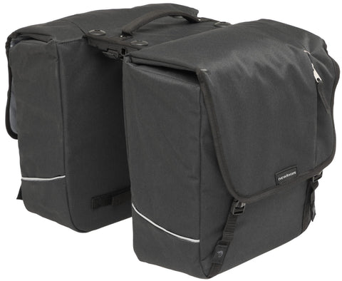 Dubbele fietstas New Looxs Nova Double Racktime 2.0 32 liter - 35 x 15 x 35 cm (x2) - black